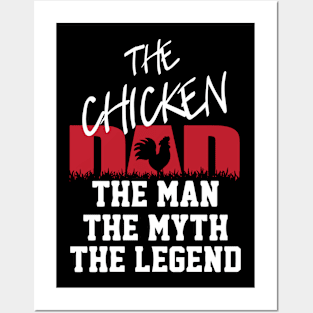 Funny Chicken Dad Farmer Gift, Chicken Gift For Husband product Posters and Art